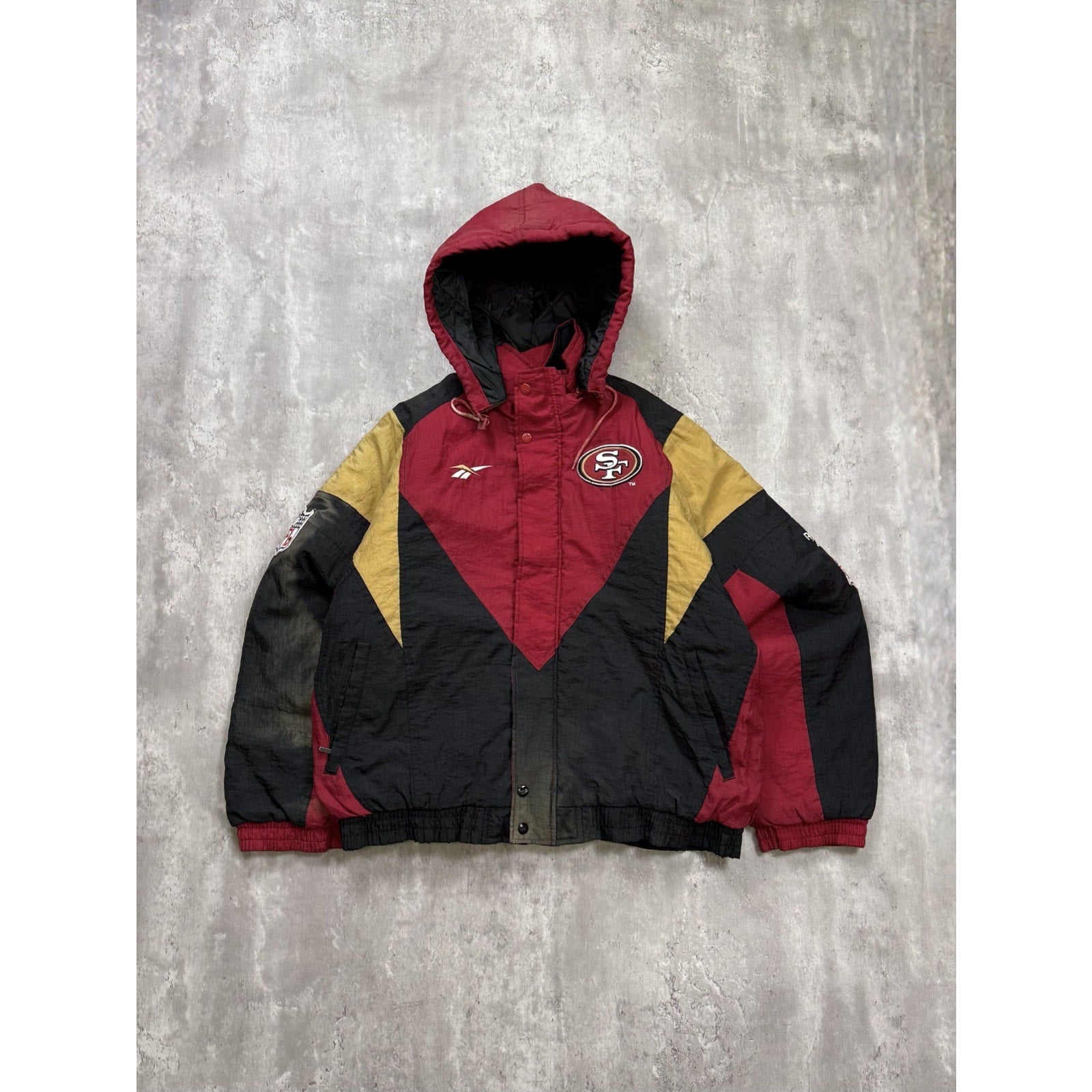 Vintage 90s San Francisco 49ers NFL Insulated Reebok Football Jacket Size Medium
