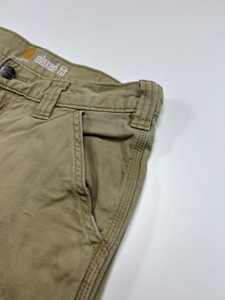 Carhartt Relaxed Fit Canvas Workwear Five Pocket Pants Size 31 Beige