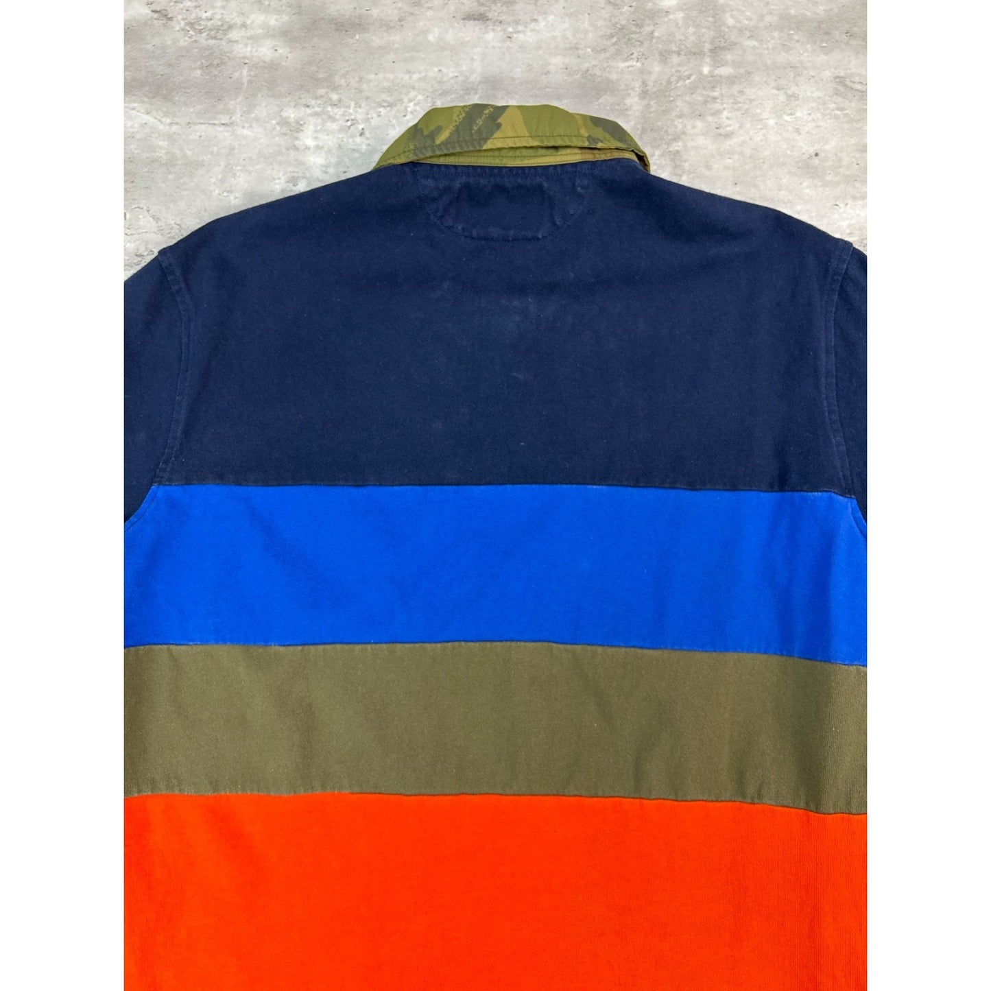 Vintage 90s Polo Country Polo Terrain Spellout 1/4 Button Rugby Shirt Size Large