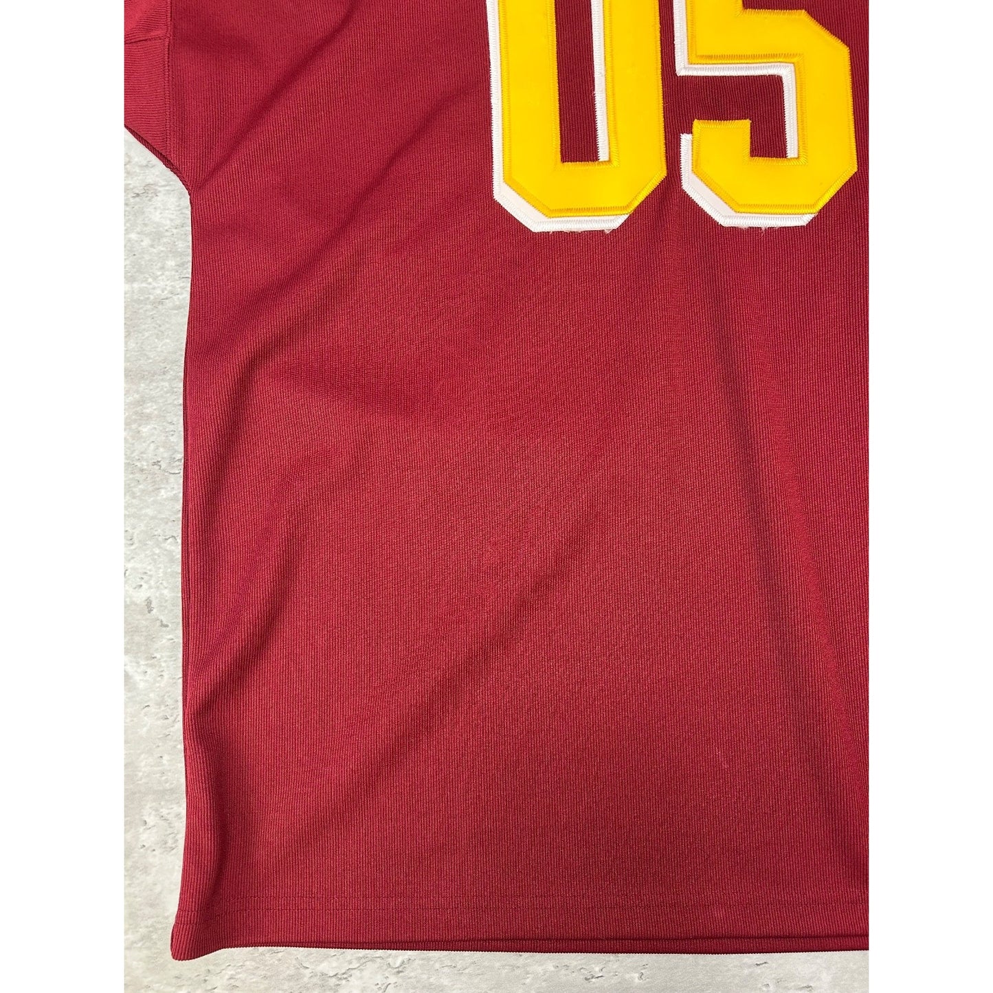 Vintage Y2K Fubu #05 Stitched Football Jersey Size XL Maroon / Yellow