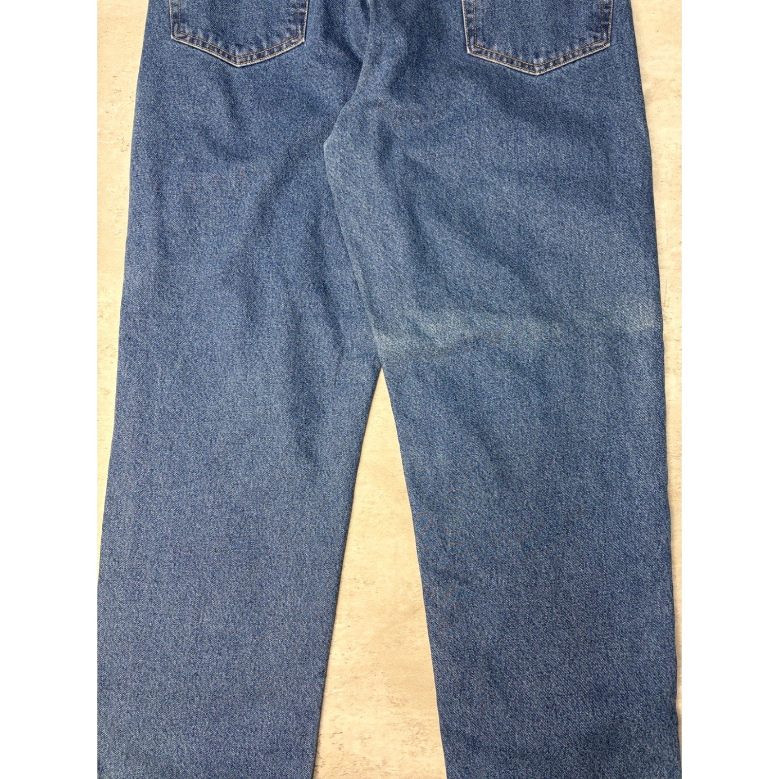 Vintage Carhartt Plaid Lined Relaxed Fit Dark Wash Denim Pants Size 35