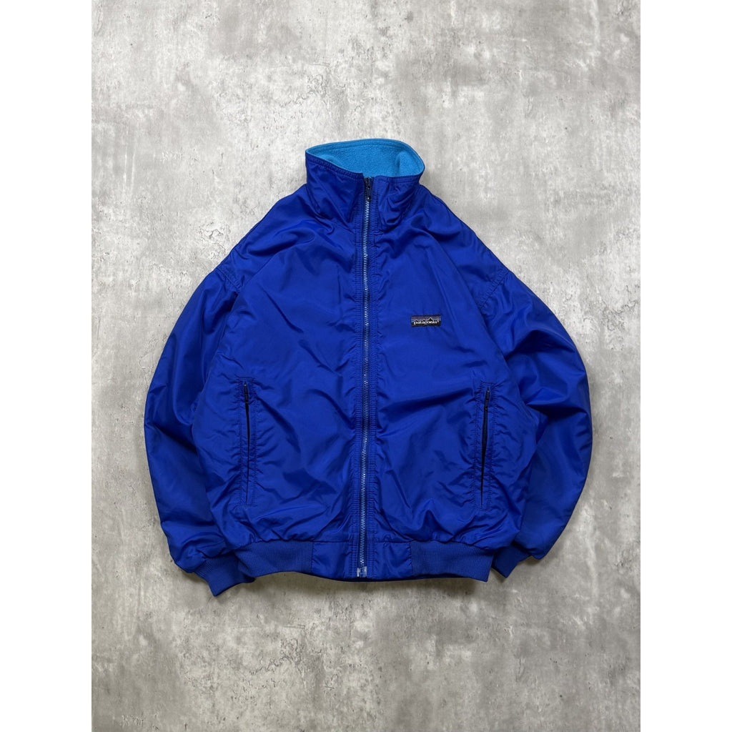 Vintage Patagonia Fleece Lined Embroidered Full Zip Bomber Jacket Sz Small YOUTH
