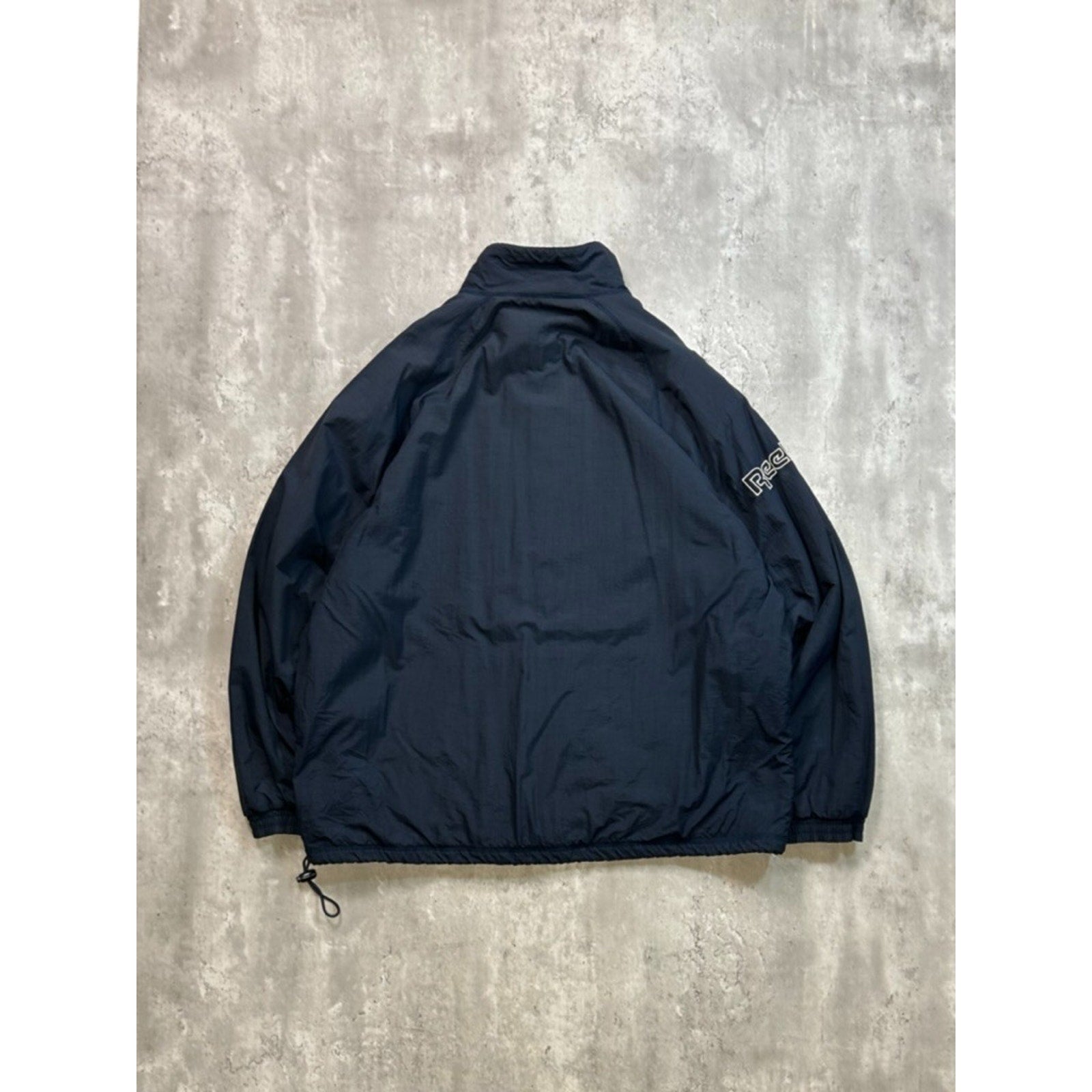 Vintage Reebok Embroidered Spellout Nylon Full Zip Windbreaker Jacket Size XL