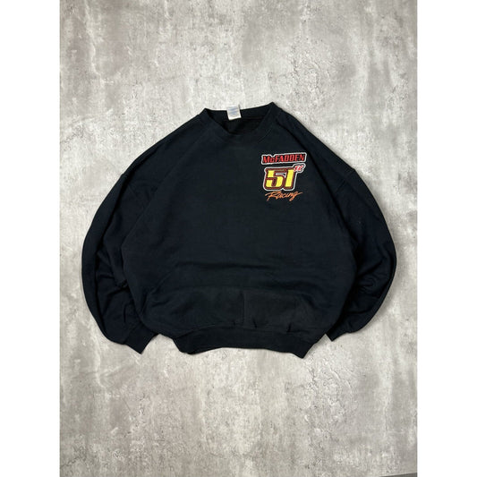 Vintage 90s McFadden Jr. #51 Racing Embroidered Graphic Sweatshirt Size 2XL