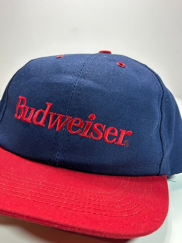 Vintage 90s Budweiser Embroidered Beer Promo Snapback Hat OSFA Made in USA