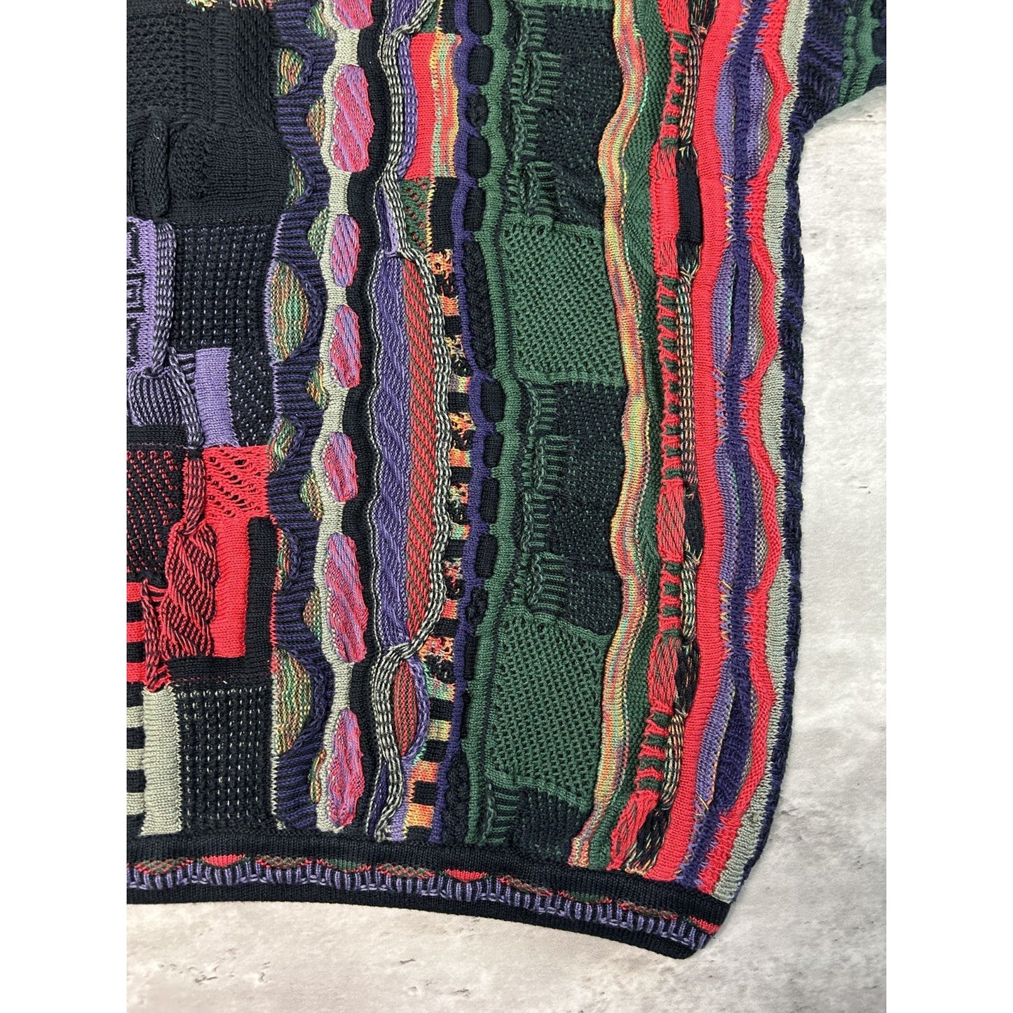 Vintage 90s Tundra Abstract 3D Print Pullover Knit Sweater Size XL