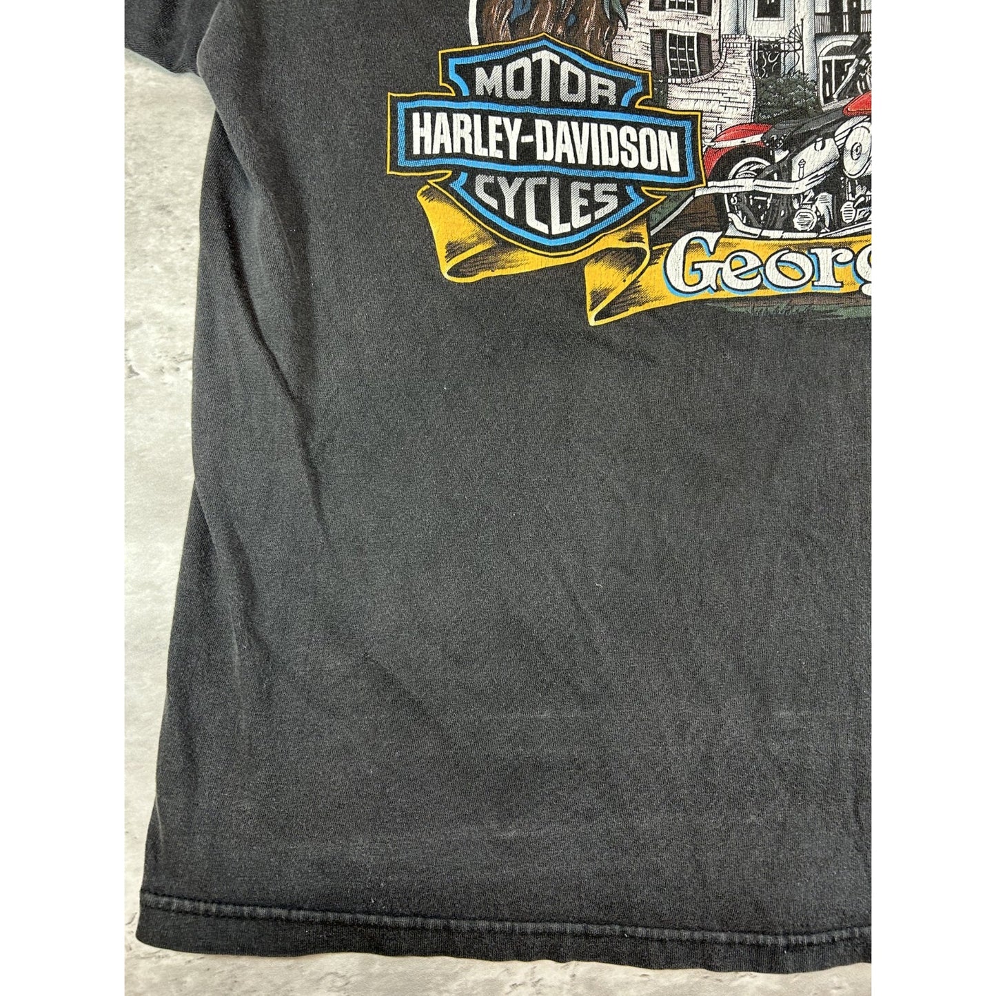 Vintage 2001 Harley Daivdson Live To Ride Spellout Graphic T-Shirt Size XL