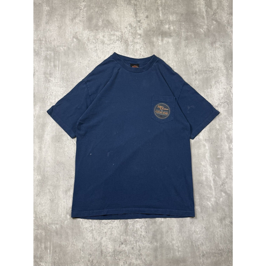 Vintage Harley Davidson American Classic Spellout Logo Graphic T-Shirt Sz Large