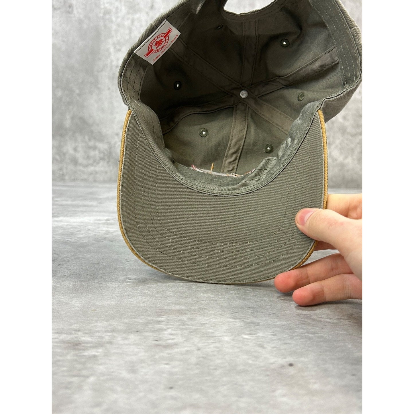 Vintage Budweiser Outdoors Embroidered Logo Beer Promo Strapback Hat OSFA