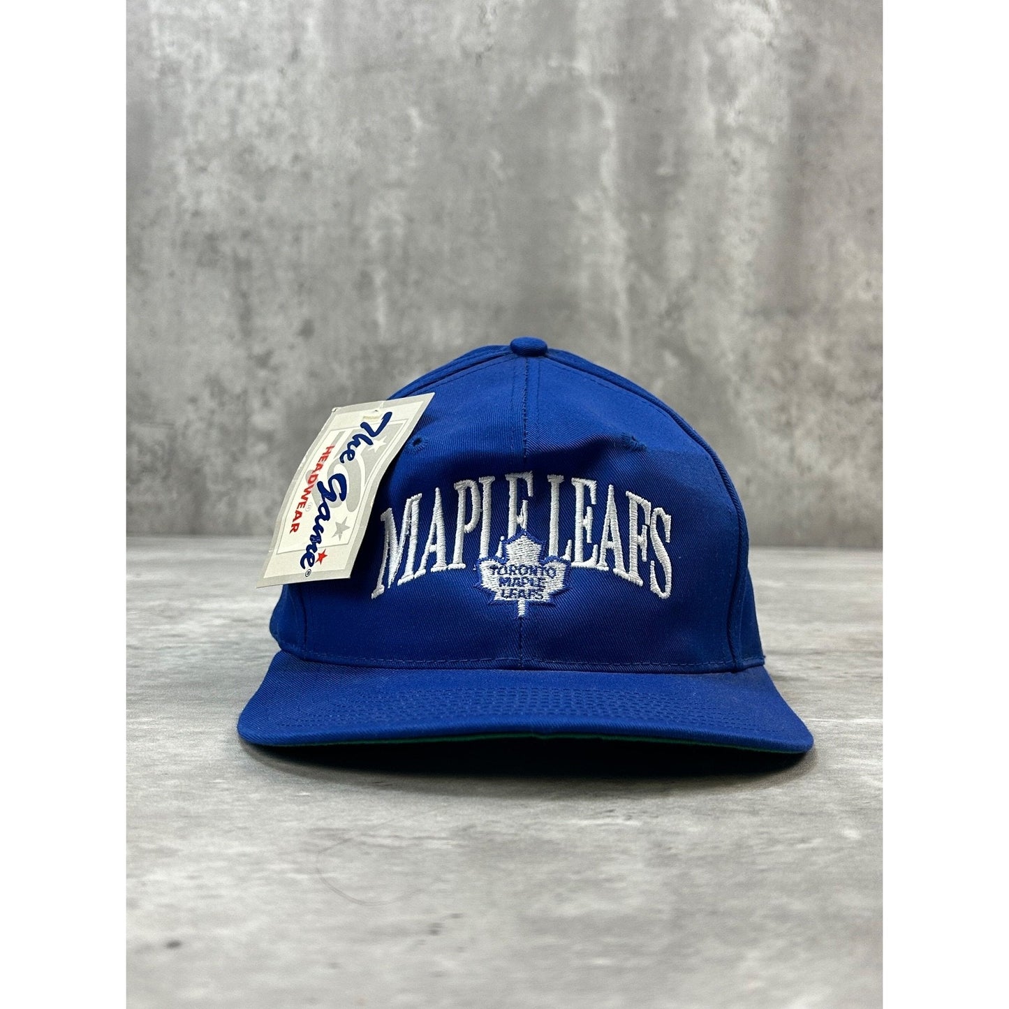 Vintage 90s Toronto Maple Leafs NHL Embroidered Spellout Snapback Hat OSFA