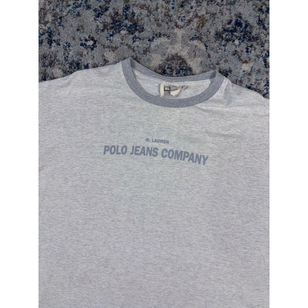 Vintage Polo Ralph Lauren Jeans Company Spellout Graphic T-Shirt Size 2XL