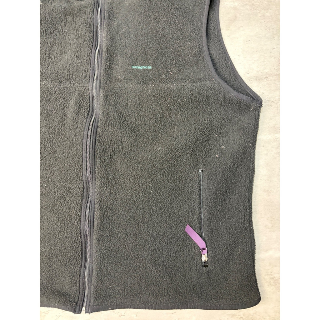 Vintage 90s Patagonia Synchilla Full Zip Fleece Vest Sweatshirt Size 2XL
