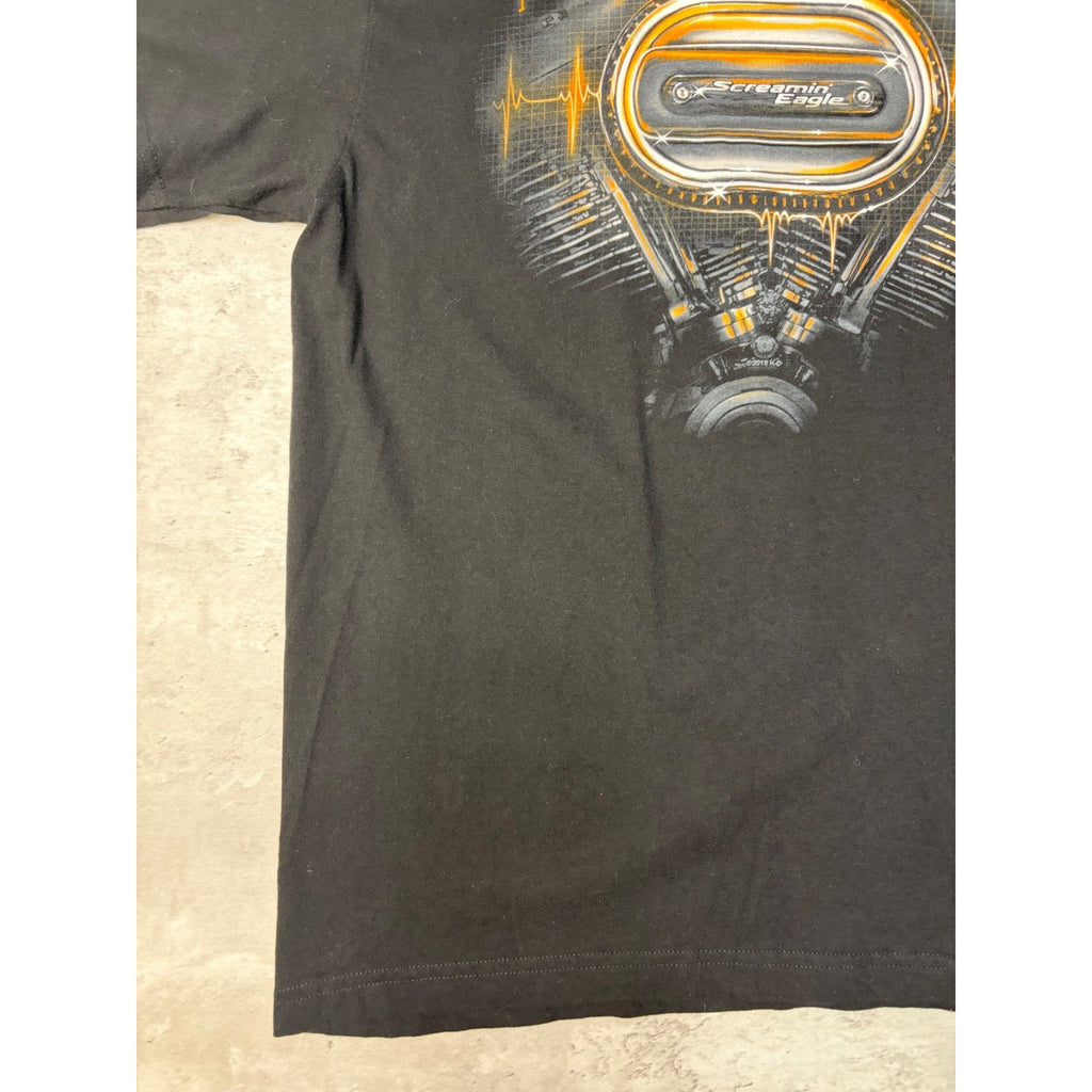 I Breathe Harley Davidson Screamin' Eagle Graphic T-Shirt Size Large