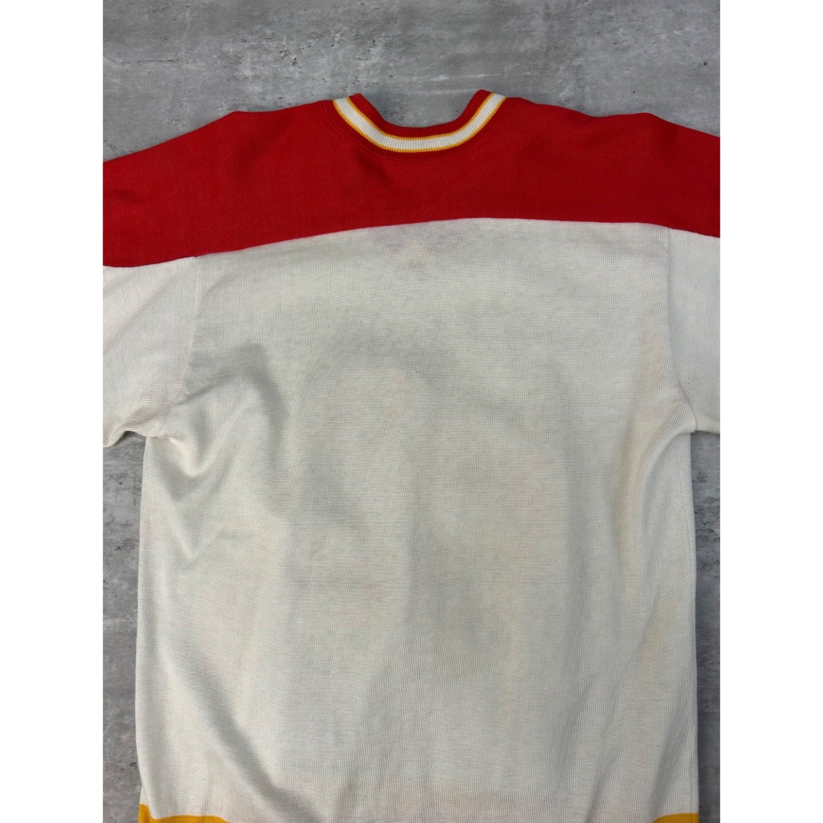 Vintage 70s/80s Calgary Flames NHL Stitched Hockey Jersey Size Small