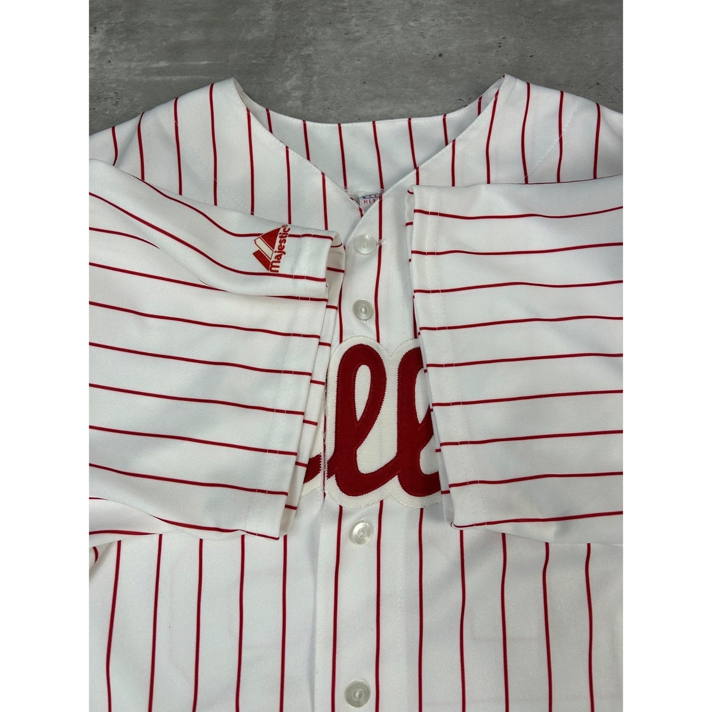 Vintage 90s Jim Thome #25 Philadelphia Phillies MLB Pinstripe Jersey Size 2XL