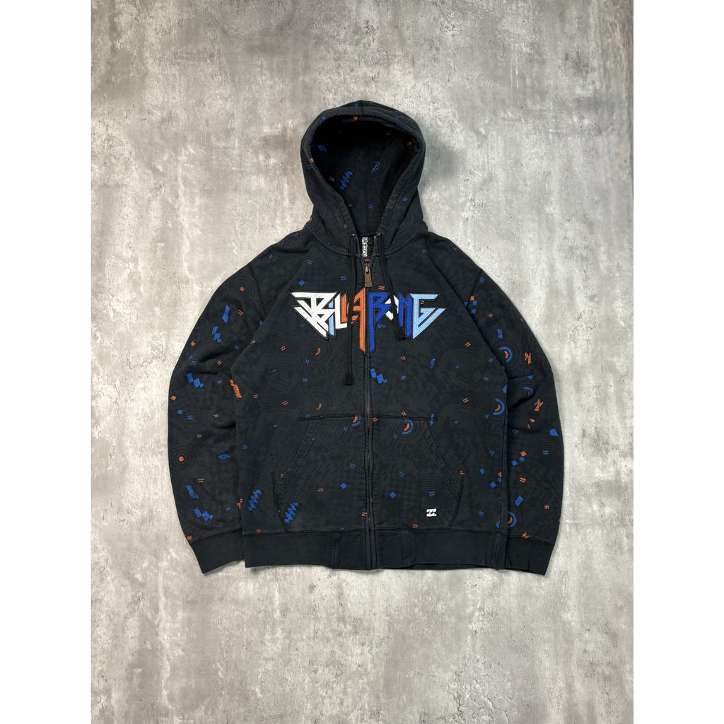 Vintage Y2K Billabong Embroidered Spellout Full Zip Sweatshirt Size XL