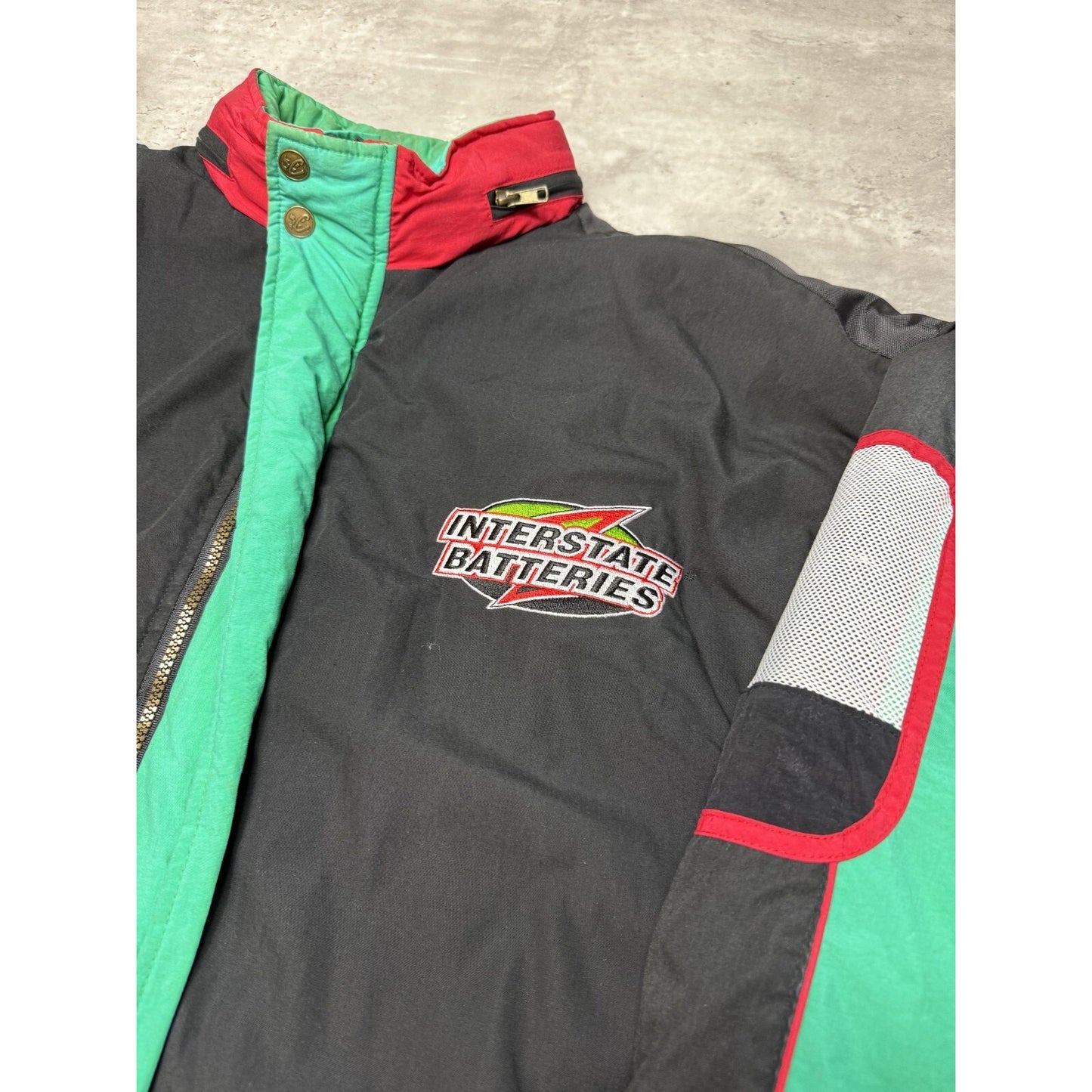 Vintage 90s Bobby LaBonte #18 Nascar Interstate Batteries Jacket Size XL