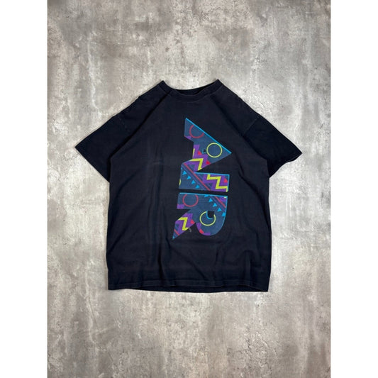 Vintage 80s/90s Nike Air Abstract Print Spellout T-Shirt Size XXL Black