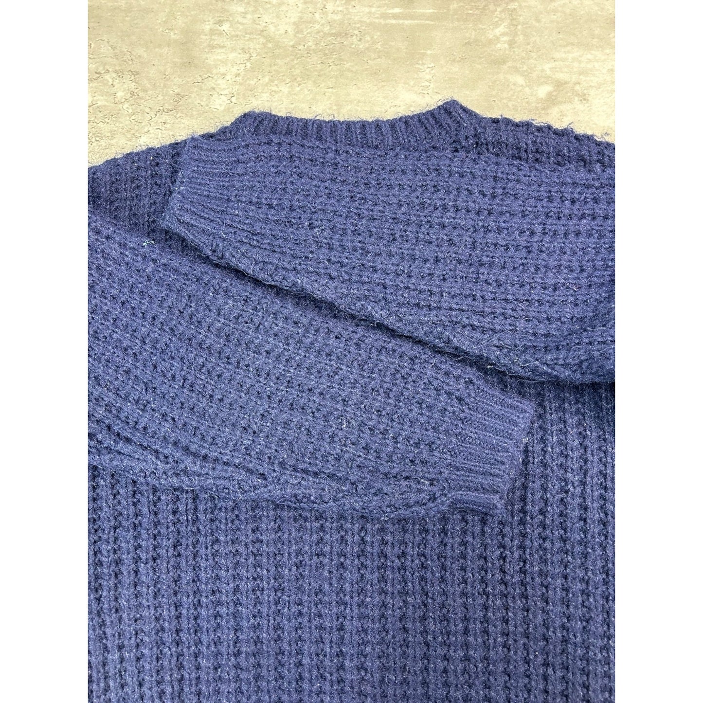 Vintage 19th Avenue Heavyweight Pullover Knit Sweater Size Medium Blue