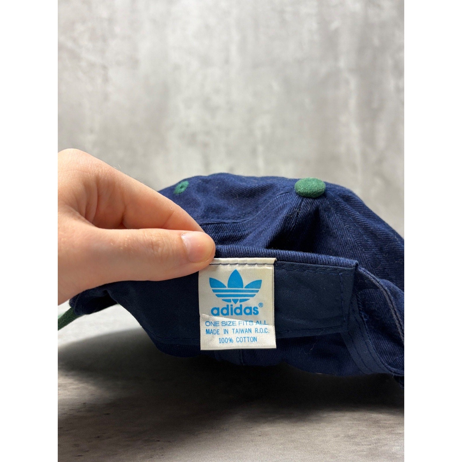 Vintage Adidas Soccer Embroidered Spellout Logo Strapback Hat OSFA
