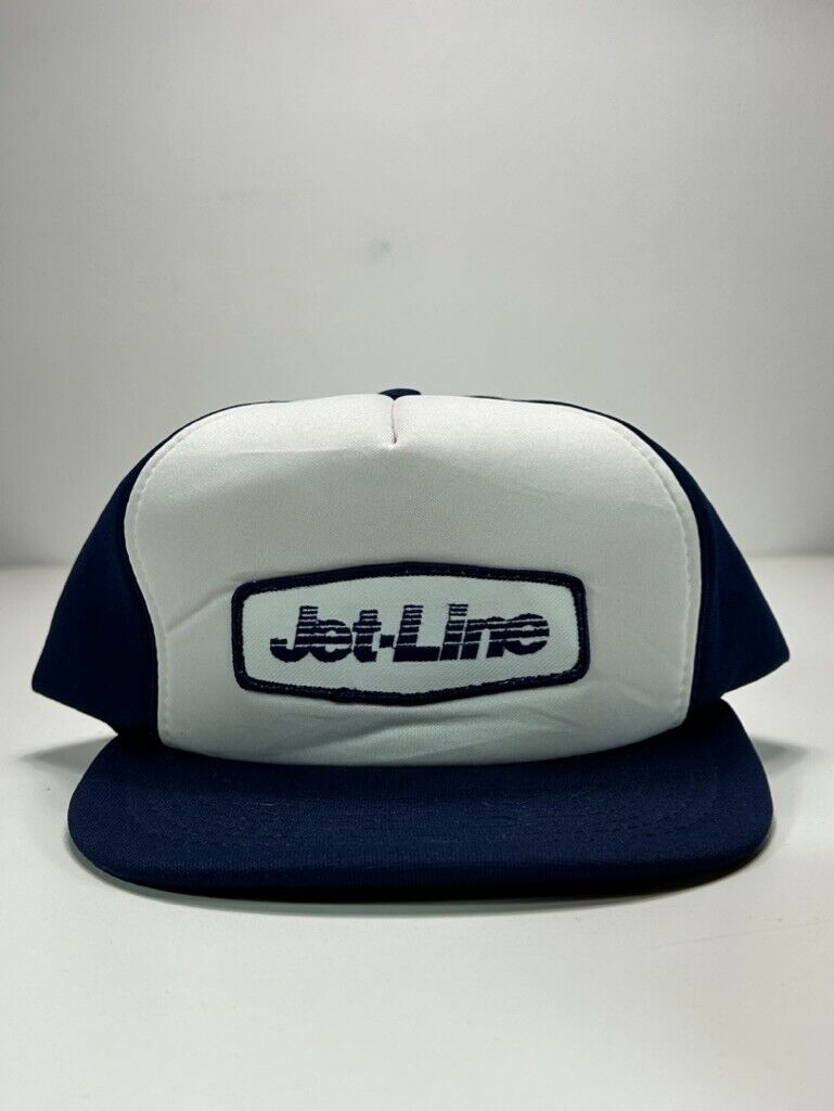 Vintage Jet-Line Embroidered Logo Patch Foam Snapback Hat OSFA