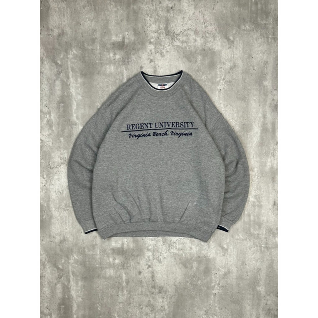 Vintage Regent University NCAA Embroidered Spellout Collegiate Sweatshirt Sz XL