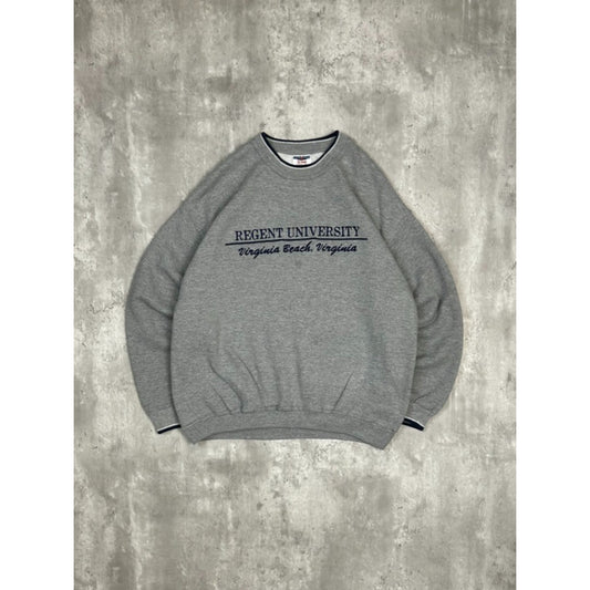 Vintage Regent University NCAA Embroidered Spellout Collegiate Sweatshirt Sz XL
