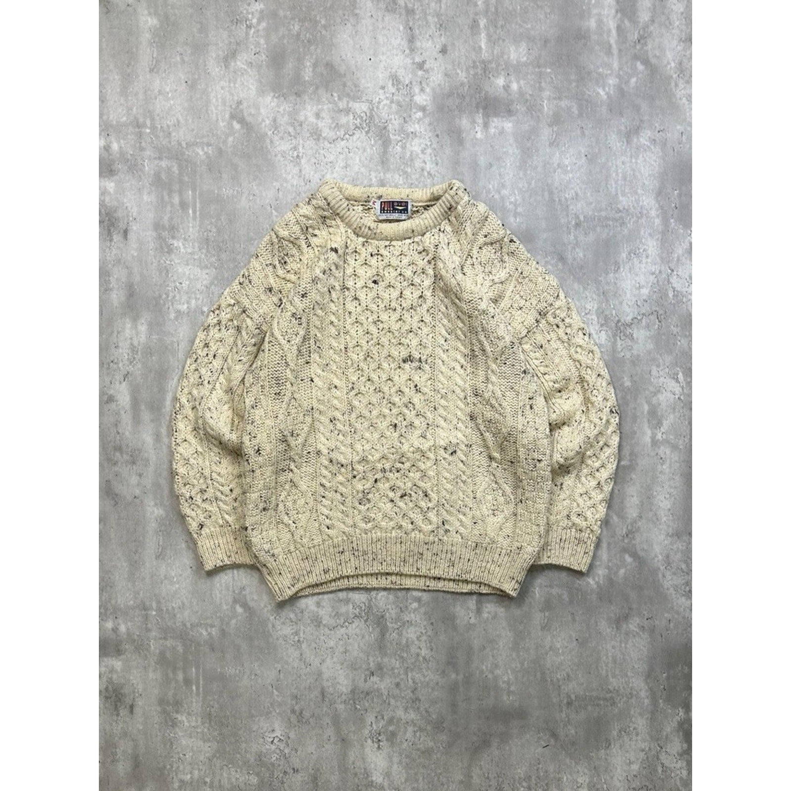 Vintage 90s Pullover Sweater Co Abstract Cable Knit Sweater Size Medium