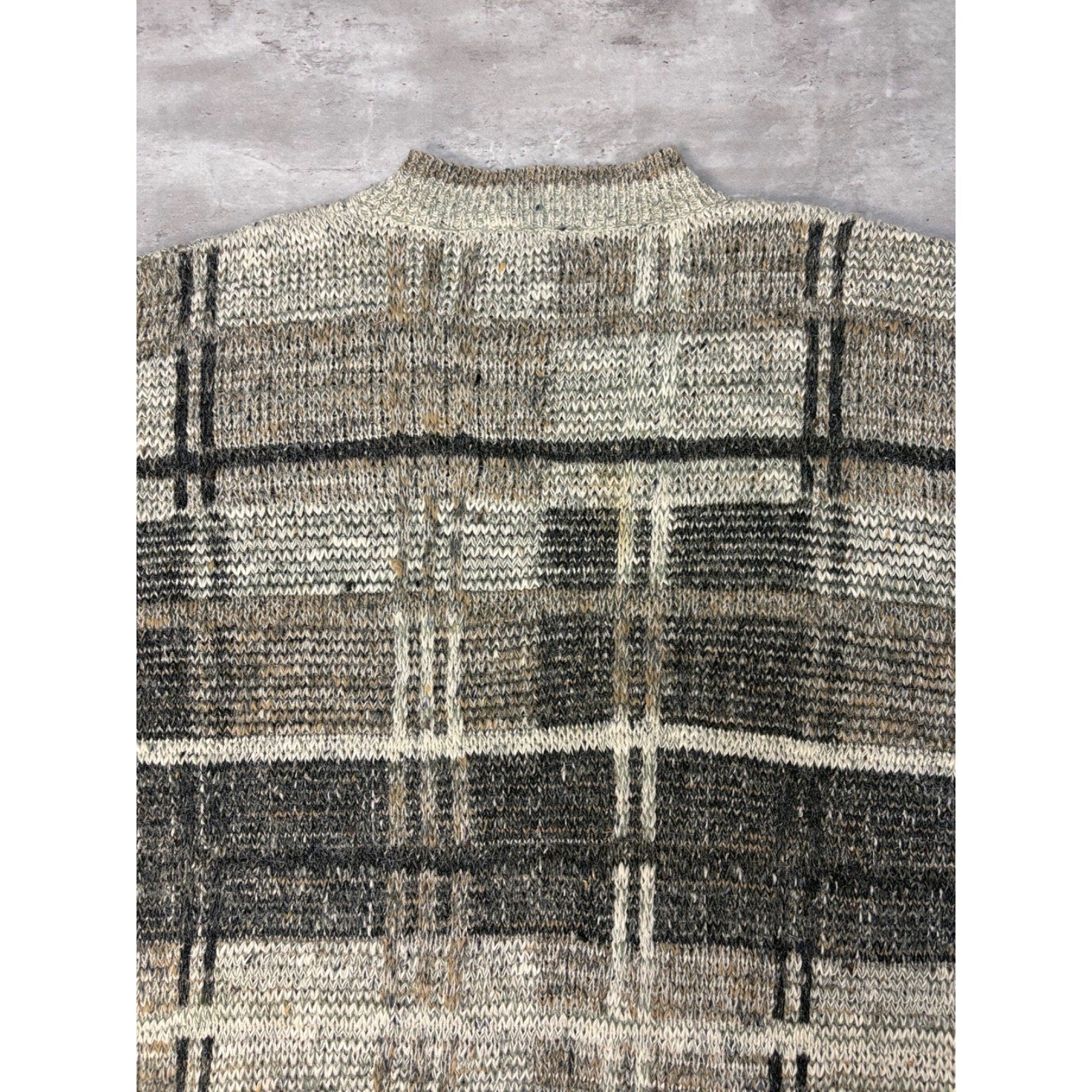 Vintage 90s Gant Plaid Print Pattern Pullover Knit Sweater Size Large