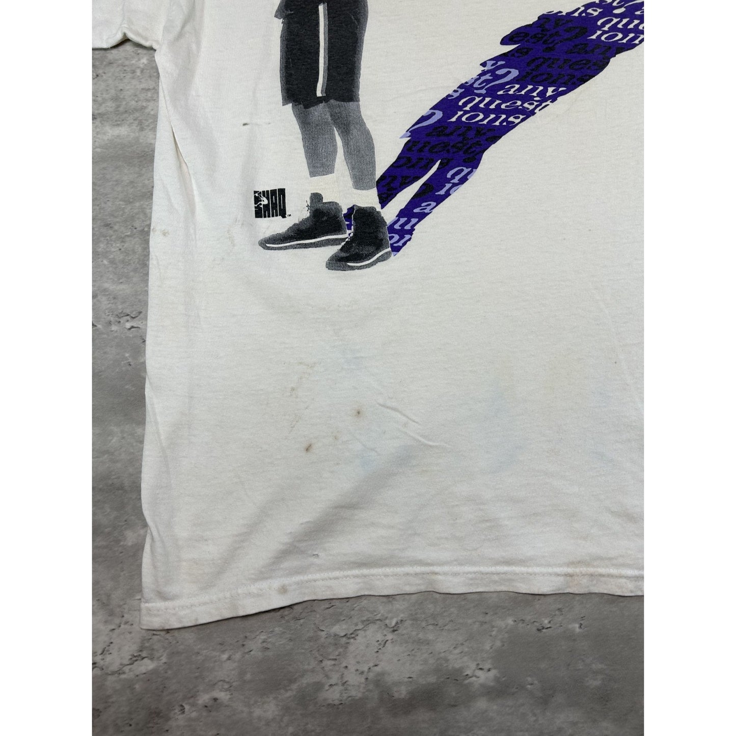 Vintage 90s Reebok Shaquille O'Neal Basketball Player Graphic T-Shirt Size XL