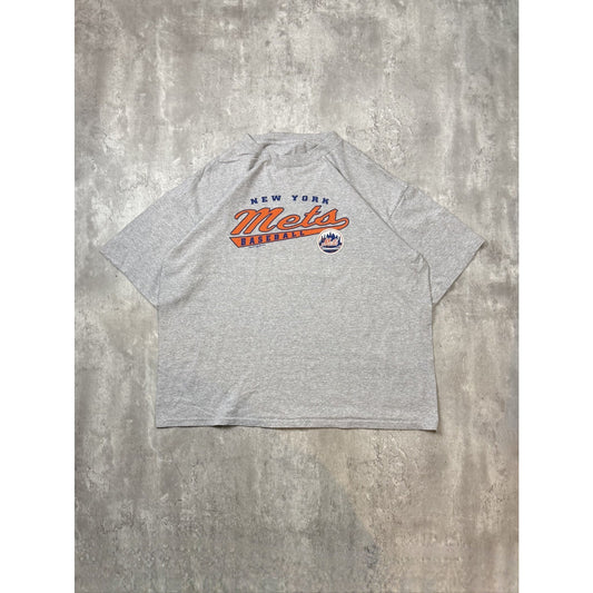 Vintage 2003 New York Mets MLB Tailsweep Spellout Graphic T-Shirt Size 2XL