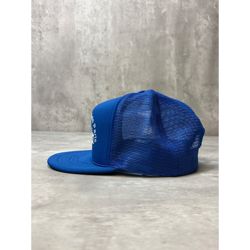 Vintage 80s City Square Auto Parts Graphic Trucker Snapback Hat OSFA