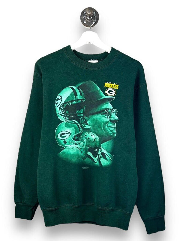 Vintage 90s Green Bay Packers Vince Lombardi Big Face NFL Sweatshirt Size Medium