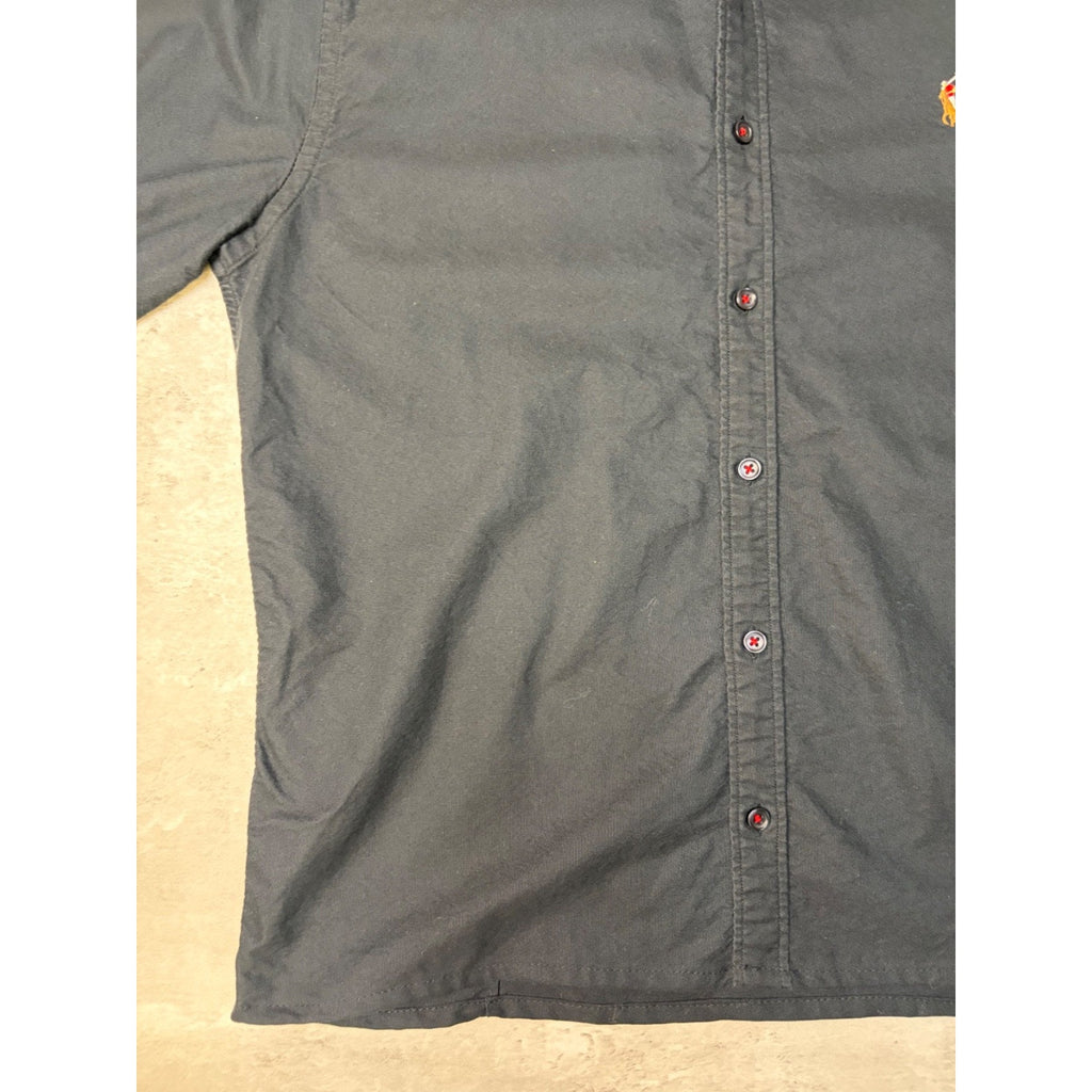 Vintage Polo Ralph Lauren Embroidered Pony Cropped Button Up Shirt Size XL