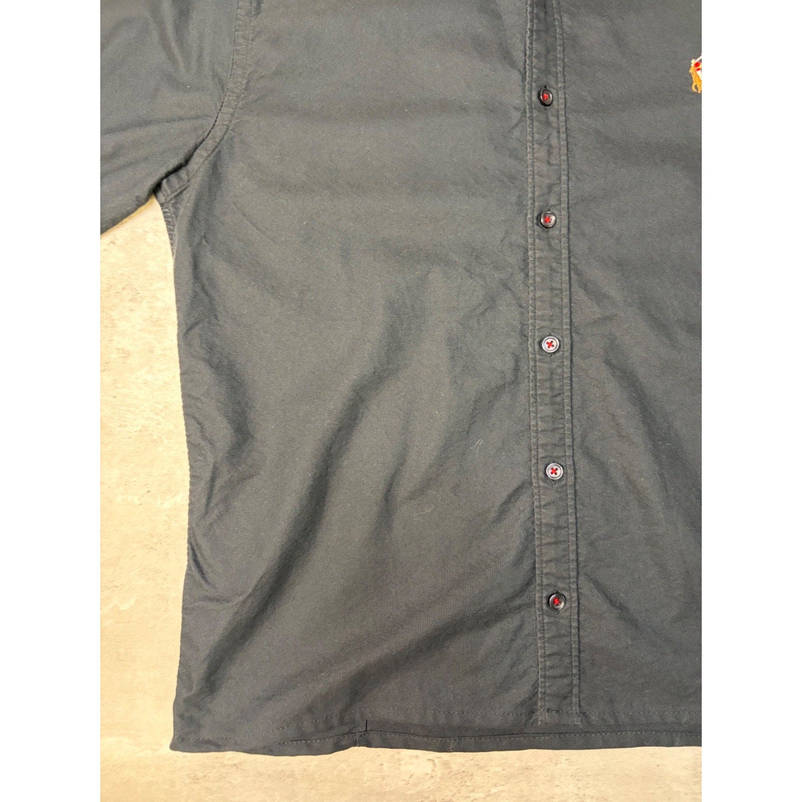 Vintage Polo Ralph Lauren Embroidered Pony Cropped Button Up Shirt Size XL