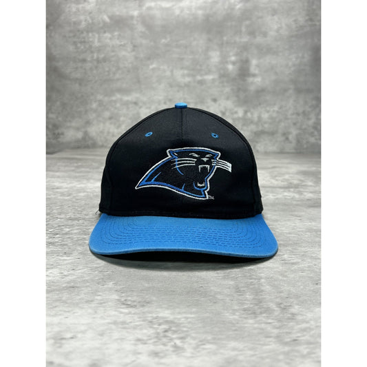 Vintage Carolina Panthers NFL Embroidered Football Logo 7 Snapback Hat OSFA