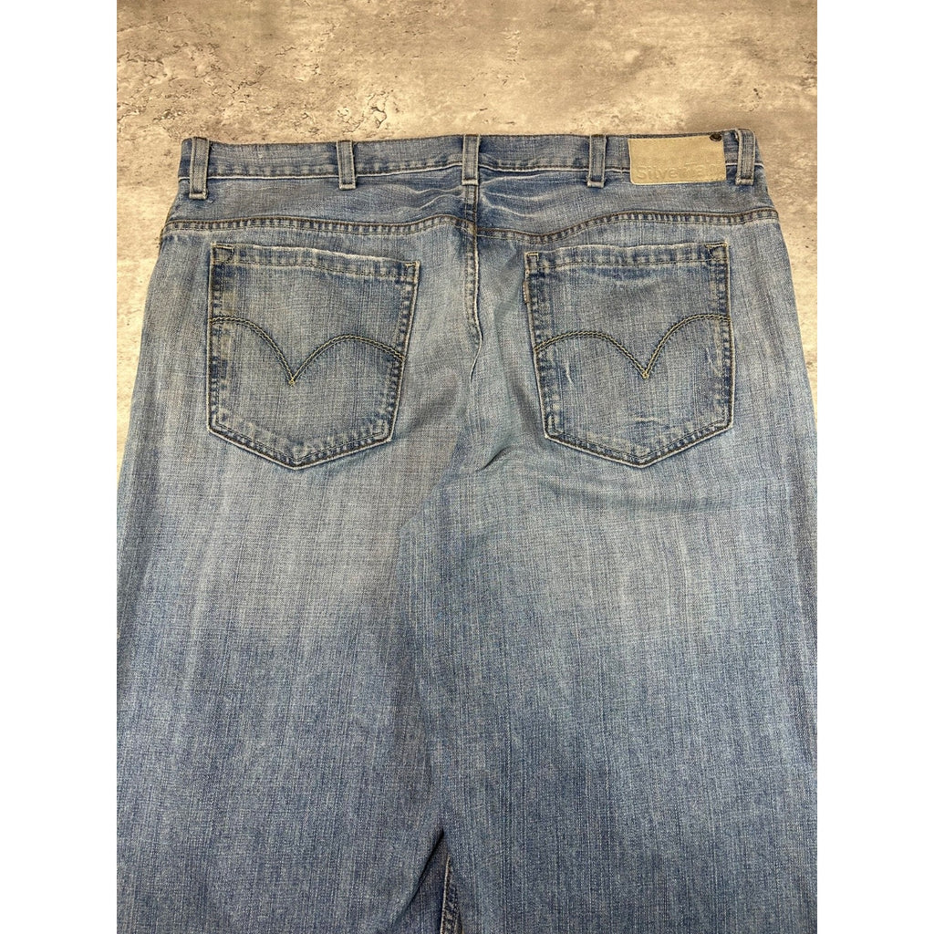 Vintage Levis Silvertab Baggy Fit Light Wash Distressed Denim Pants Size 41