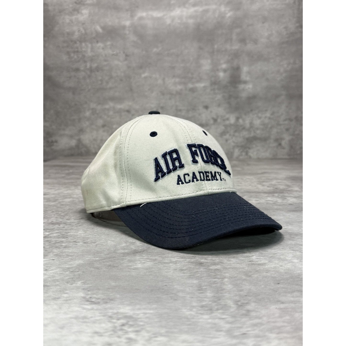 Vintage US Military Air Force Academy Embroidered Spellout Strapback Hat OSFA