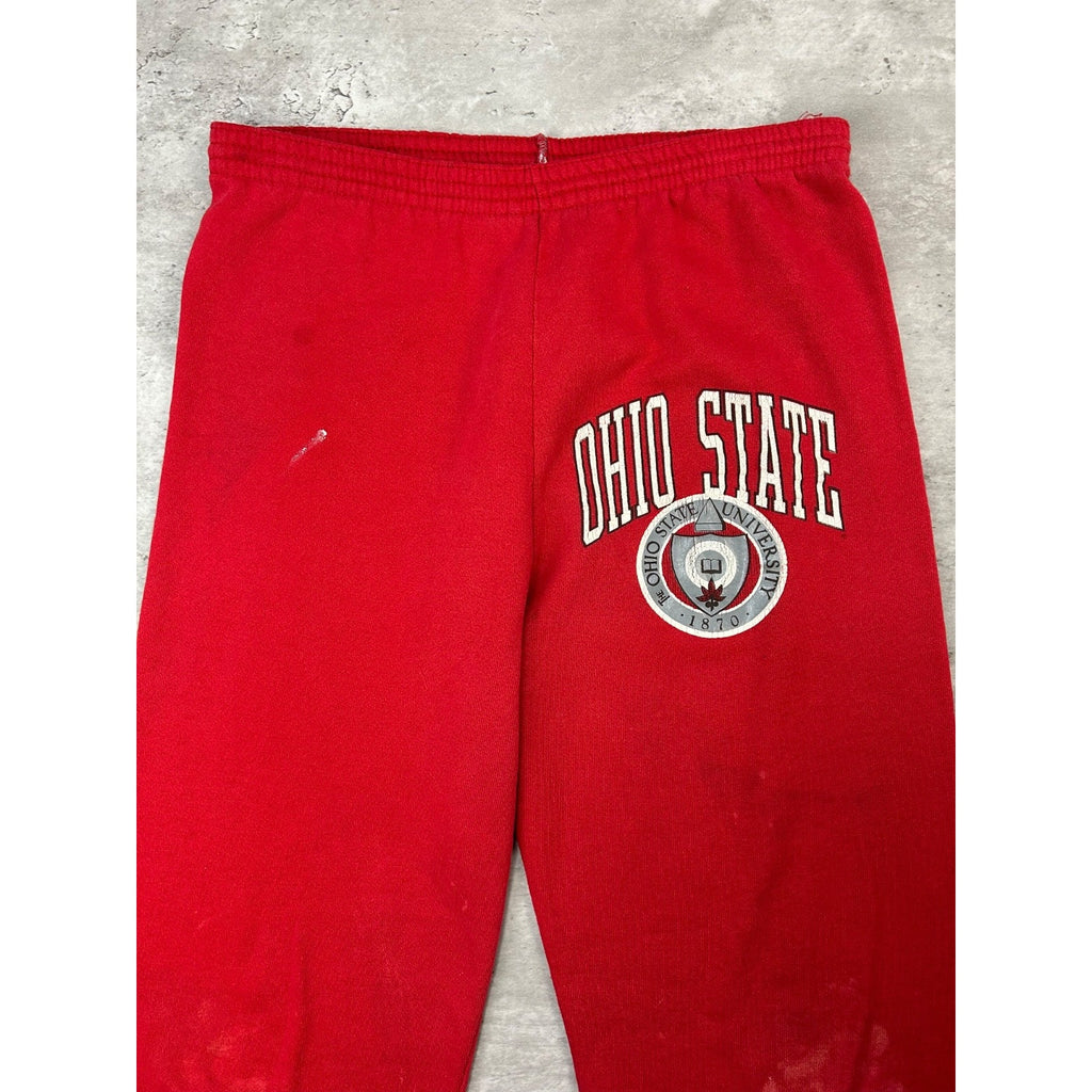 Vintage 90s Ohio State Buckeyes NCAA Collegiate Crest Sweat Pants Size Medium