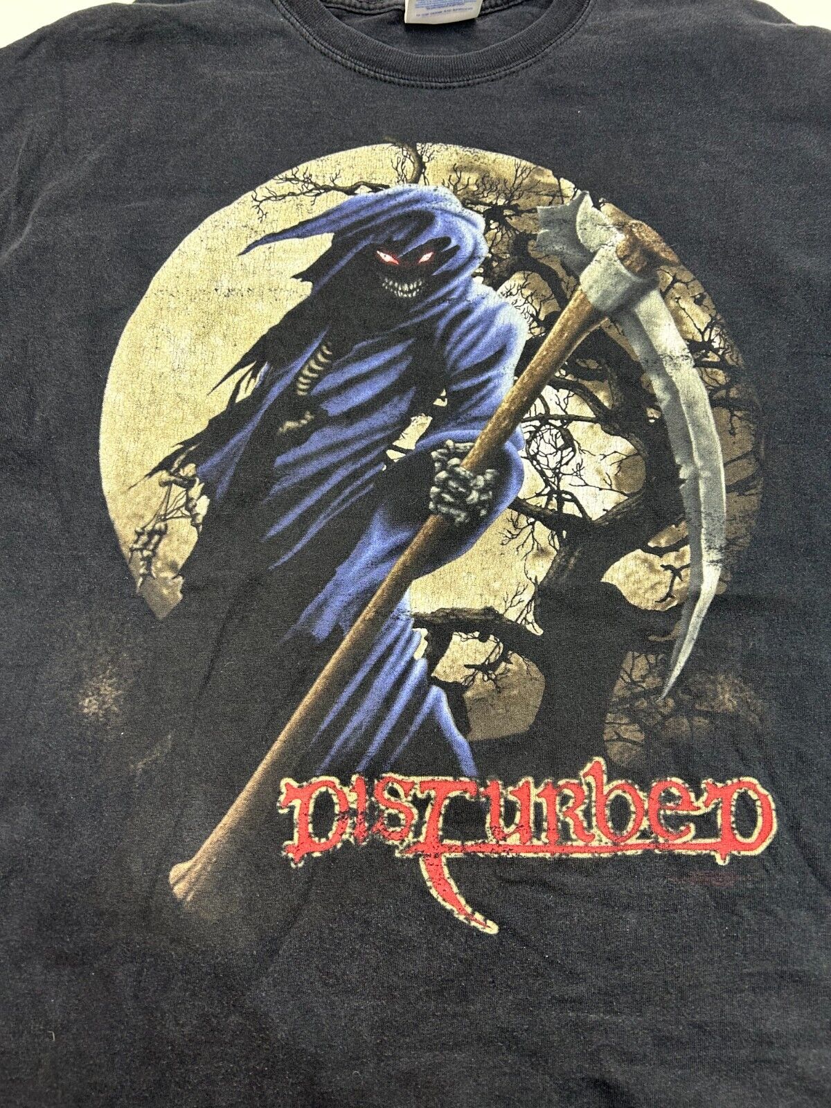 Vintage Disturbed Metal Music Promo Graphic T-Shirt Size Large