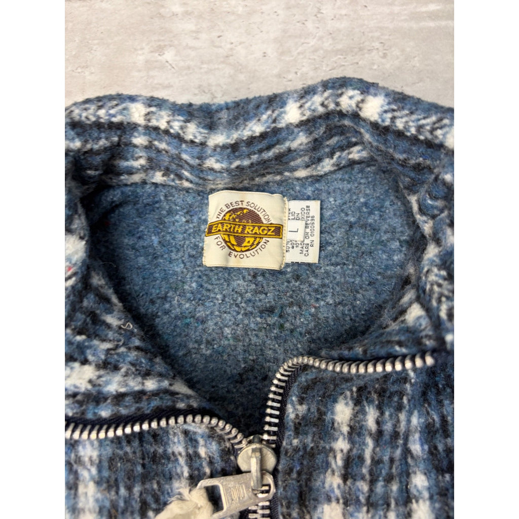 Vintage Earth Ragz Plaid Heavyweight Full Zip Jacket Size Large