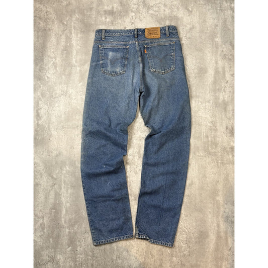 Vintage 90s Levis 505 Orange Tab Straight Leg Medium Wash Denim Pants Size 36