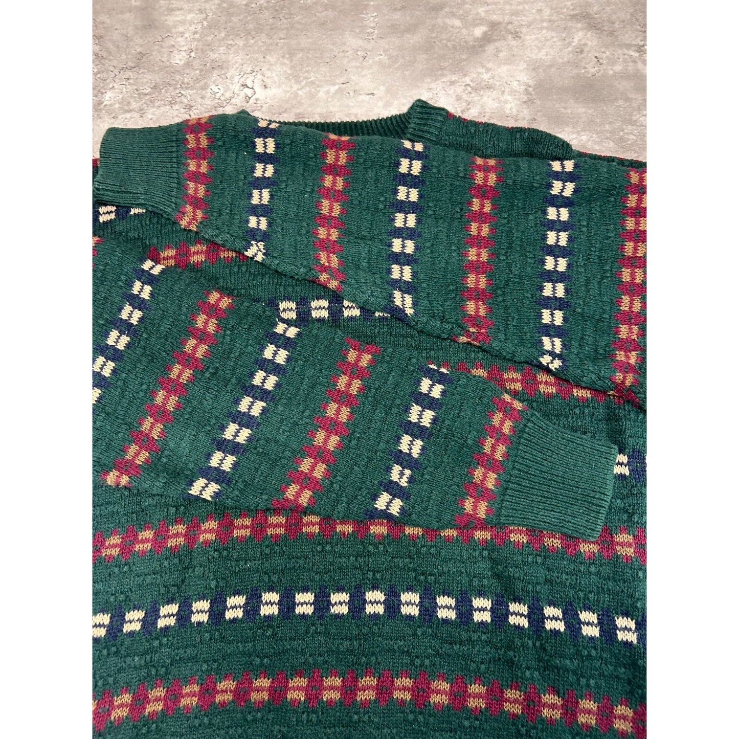 Vintage 90s American Eagle Abstract Striped Pullover Knit Sweater Size XL