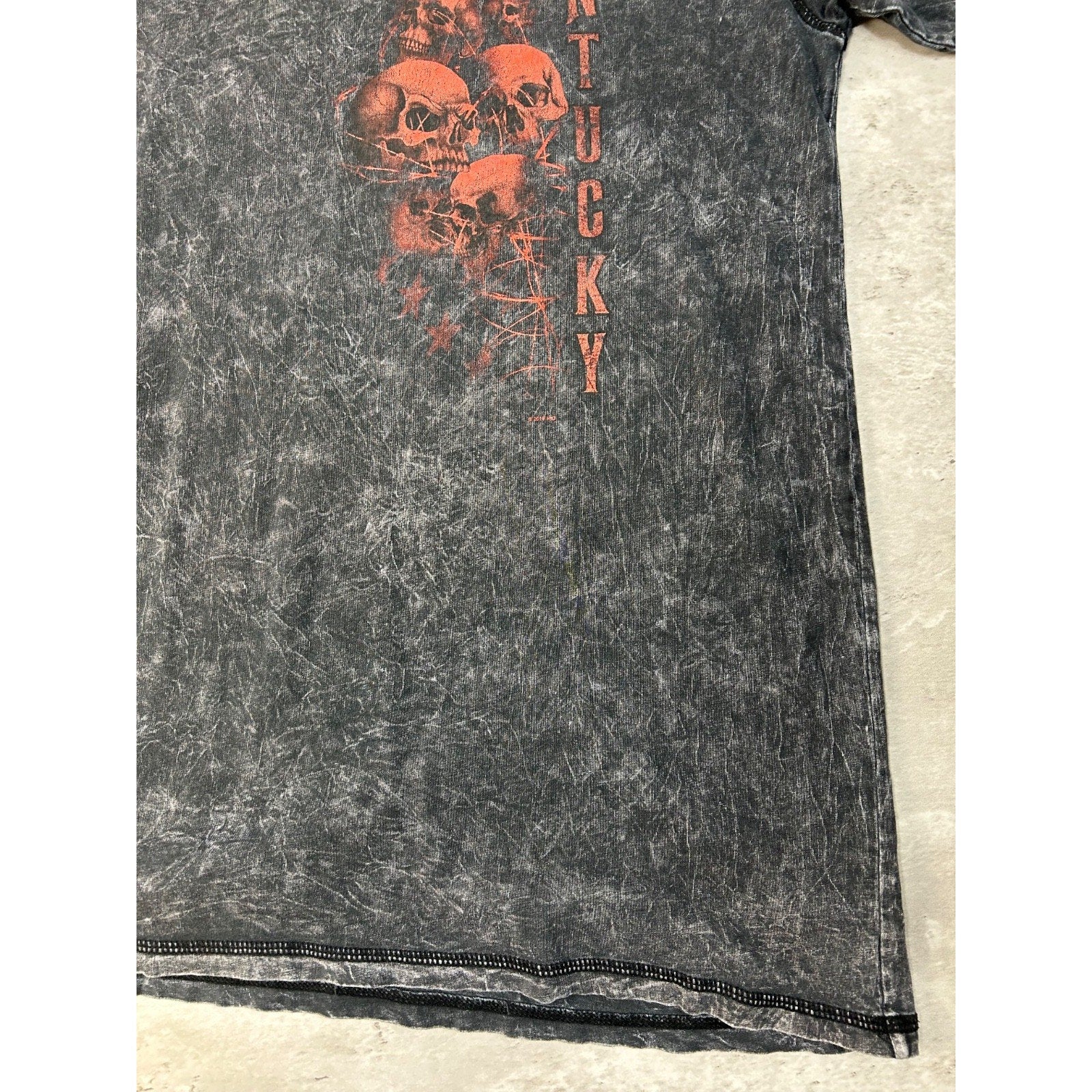 Vintage Harley Davidson Skull Graphic Spellout T-Shirt Size XL