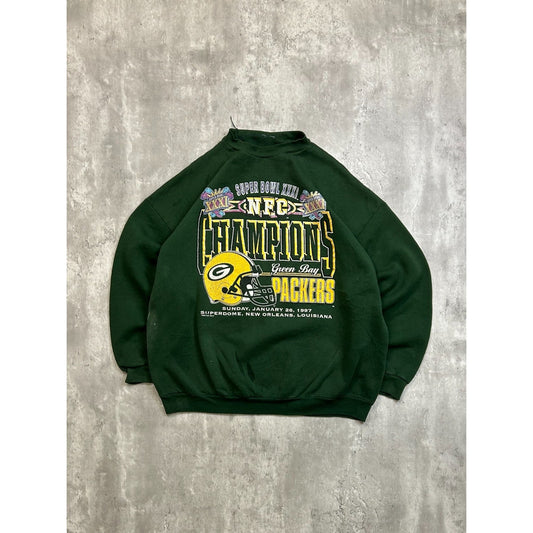Vintage 1997 Green Bay Packers NFL Super Bowl XXXI Champs Sweatshirt Size XL