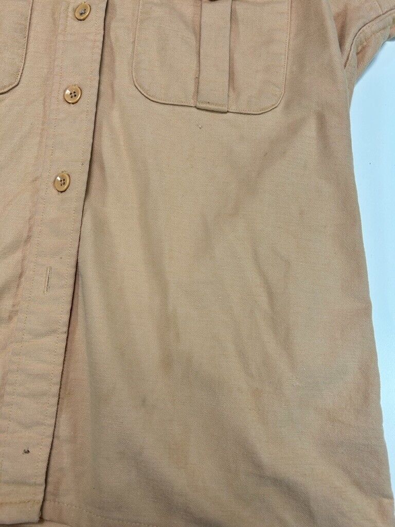 Vintage 90s LL Bean Double Pocket Long Sleeve Button Up Shirt Size Small