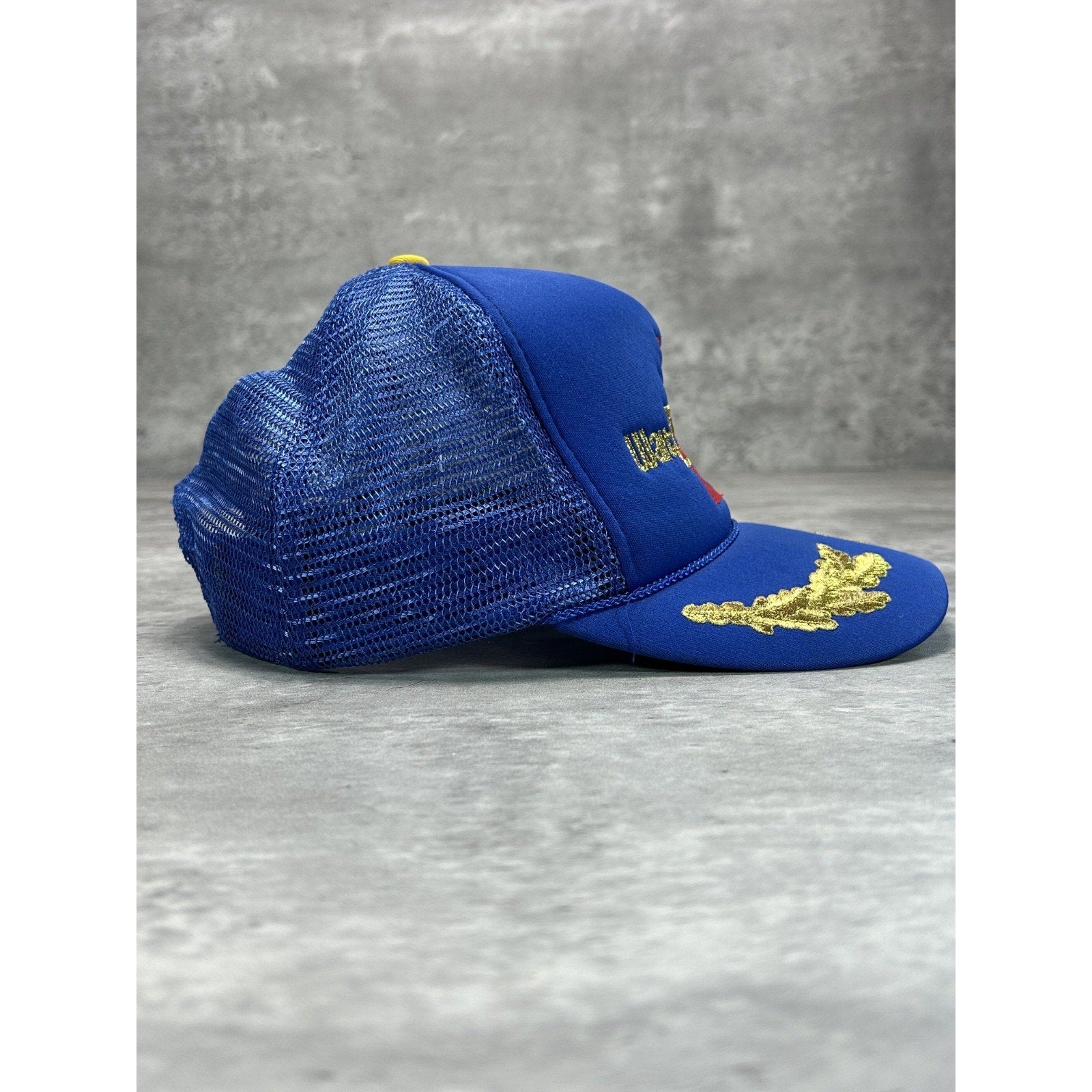 VTG 80s Walt Disney World Embroidered Scrambled Eggs Trucker Snapback Hat OSFA