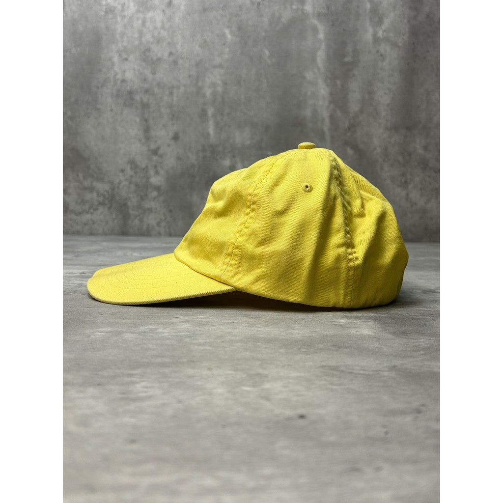 Vintage Polo Ralph Lauren Embroidered Pony Yellow Strapback Hat OSFA