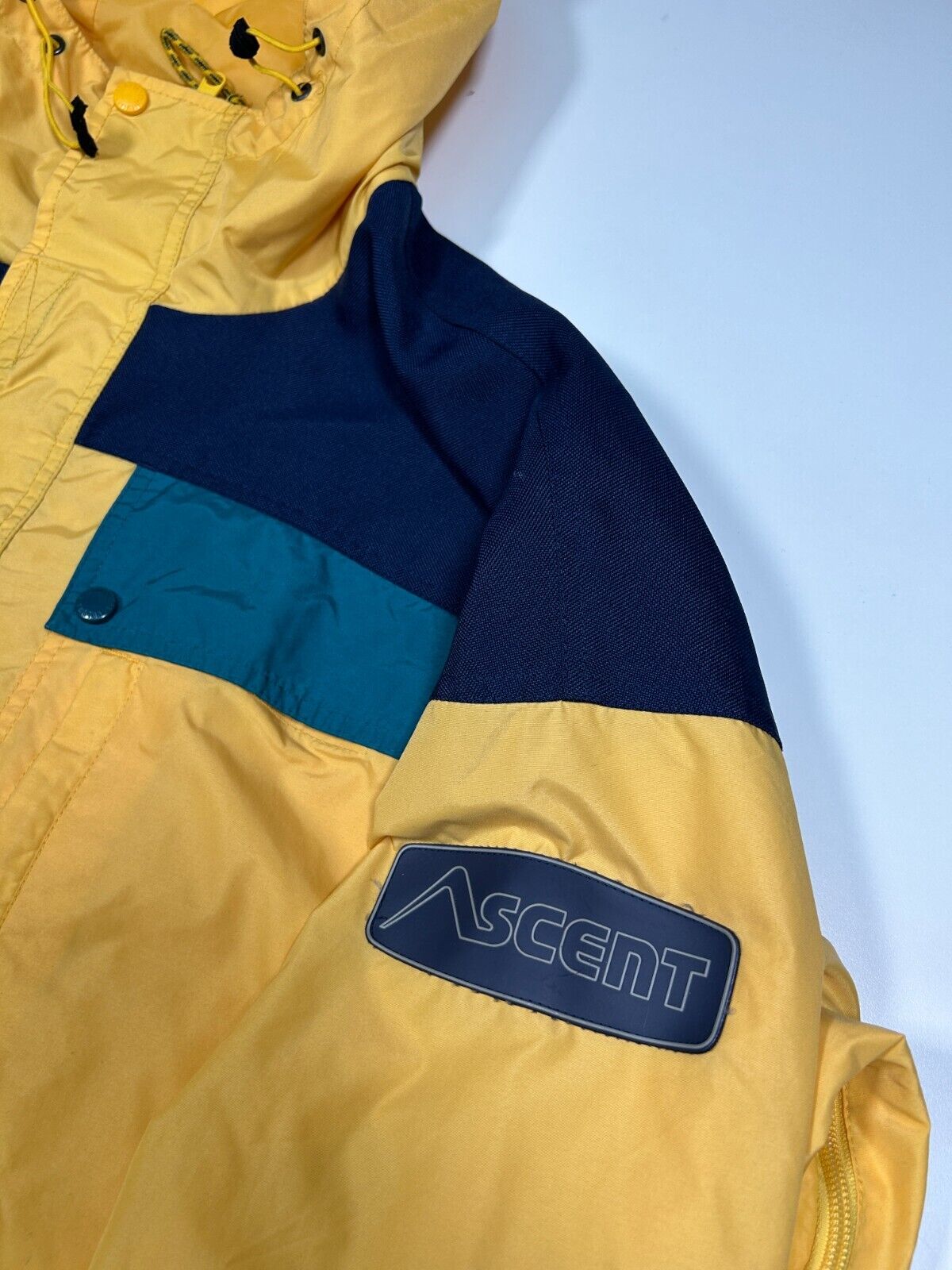 Vintage 90s Columbia Ascent 1/2 Zip Tri Colour Anorak Windbreaker Jacket Sz XL