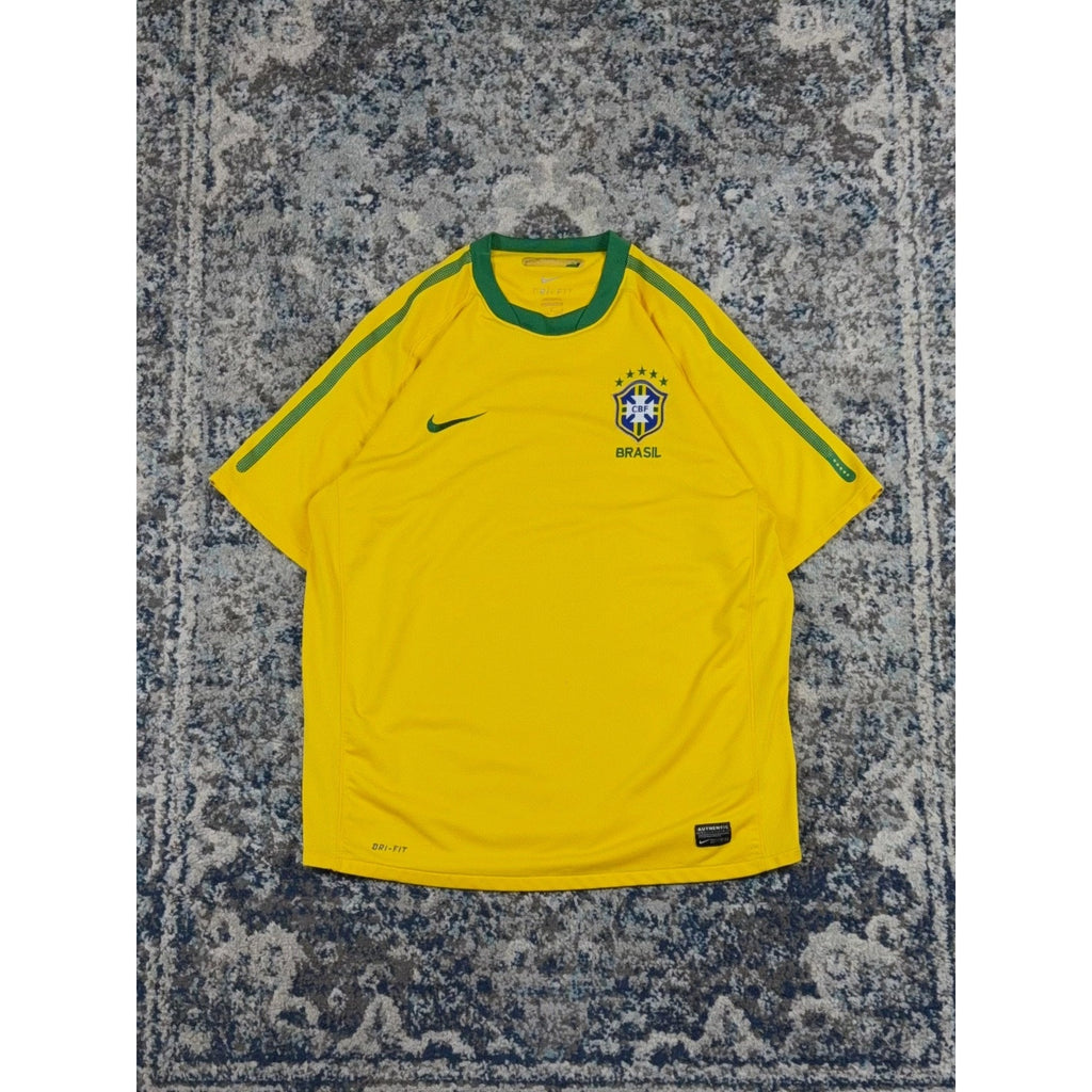 Nike Brazil National Team Embroidered Soccer Jersey Size Large